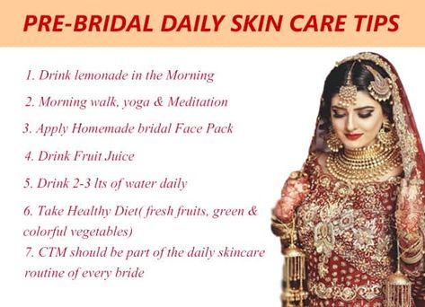 Bridal Glow In A Week, Homemade bridal face packs Bridal Facial Skin Care, Bridal Diet For Glowing Skin, Bridal Glow Up, Bridal Skin Care Routine Indian, Pre Bridal Skin Care Routine, Bride Diet, Pre Bridal Skin Care, Bridal Skin Care Routine, Bridal Skincare