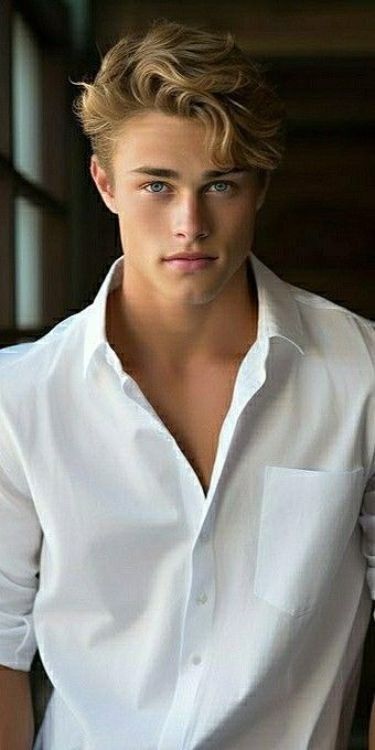 Blonde Male Models, Gentleman's Cut, Perfect Hairstyle, Men's Hairstyles, Blonde Hair Blue Eyes, Blonde Boys, Corte De Cabelo Masculino, Blonde Guys, Model Face