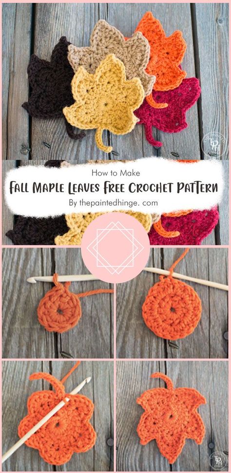 Maple Leaf Coaster Crochet, Crochet Fall Leaves Coaster, Fall Crochet Projects To Sell, Crocheted Maple Leaf Free Pattern, Free Maple Leaf Crochet Pattern, Crochet Maple Leaves Free Pattern, Fall Crochet Squares, Crocheted Fall Leaves, Fall Crochet Applique Patterns Free