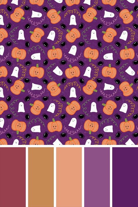 Pastel Halloween Palette, Modern Halloween Color Palette, Cute Halloween Color Palette, Pastel Halloween Color Palette, Vintage Halloween Color Palette, Color Palette Halloween, Halloween Colors Palette, Halloween Pictures To Color, Halloween Colour Palette