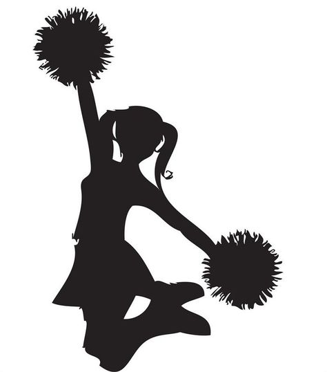 Cheerleader%20Clip%20Art Cheerleader Clipart, Cheer Clipart, Cheer Posters, Cheer Megaphone, Pom Pom Girl, Silhouette Clip Art, Silhouette Stencil, Silhouette Vinyl, Clipart Black And White