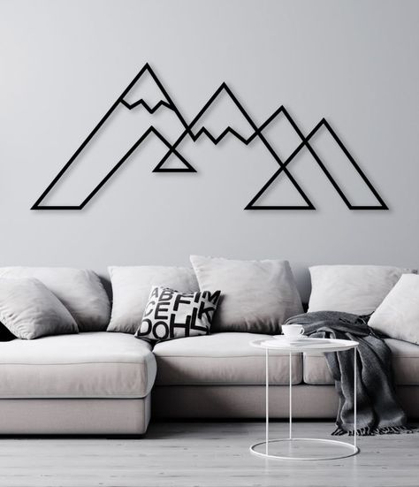 Mountain Wall Art Decor,Large Metal Mountain Wall Art,Snowy Mountain Wall Decor,Minimalist Boho Decor,Mountain Range View,Nature Decorations

📏 DIMENSIONS :

📏 M : 19.7"x10"/ 50x25.5cm

📏 L : 28.3"x11.6"/72x29 cm

📏 XL : 37"x15.2" 94x38.5cm

📏XXL :45.7"x18.7"/116x47cm

📐 We can produce custom sizes for you. Please contact us for custom size requests.

🎨 COLOR : Electrostatic powder coating (Gold , Black , Silver )

🛠️ MATERIAL: 1.5 mm mild steel

🛠️ READY TO HANG - EASY TO HANG Mountain Decorating Ideas, Diy Mountain Wall Art, Geometric Mountain Art, Nature Decorations, Mountain Wall Decor, Wire Wall Art, Wall Decor Minimalist, Geometric Mountain, Apt Ideas