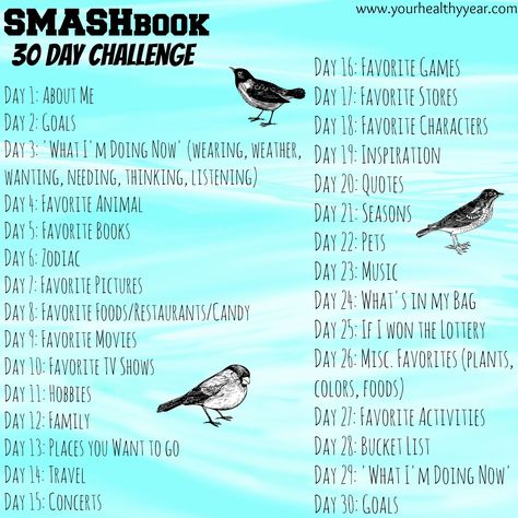 Smash books ... What a cool idea for a family to do together for a year!!! Smash Book Challenge, Ideas For Journaling, Smash Journal, Wreck This Journal, Book Challenge, Valentine's Day Quotes, Day Challenge, Journals & Planners, 30 Day Challenge