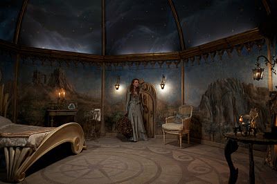 Maria's tower room in The Secret of Moonacre Secret Of Moonacre, The Secret Of Moonacre, Dakota Blue Richards, Arte Van Gogh, Veronica Roth, Fire Nation, Fantasy Movies, Movie Costumes, White Horse