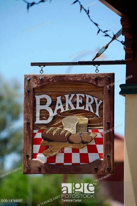 Australia, Toodyay, Bakery sign, Stock Photo, Picture And Rights Managed Image. Pic. DOD-14748097 | agefotostock Treats Gifts, Corner Bakery, Christmas Bakery, Bakery Shop Design, Sign Bracket, Bakery Sign, Bakery Design Interior, Bread Shop, Storefront Signs