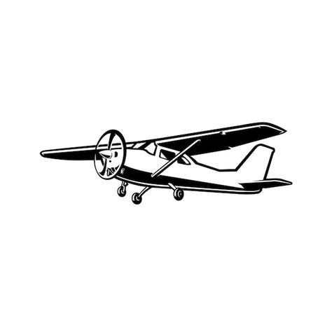 Small Plane Drawing, Cesna Planes Tattoo, Propeller Plane Tattoo, Old Plane Tattoo, Vintage Plane Illustration, Vintage Plane Tattoo, Aircraft Tattoo, Plane Illustration, Airplane Sketch