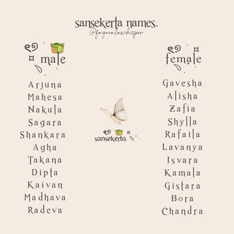 Sansekerta Name Girl, Sansekerta Name, Nama Aestethic, Nickname Ideas, Fantasy Character Names, Best Character Names, Fantasy Names, Aesthetic Names, Pretty Names