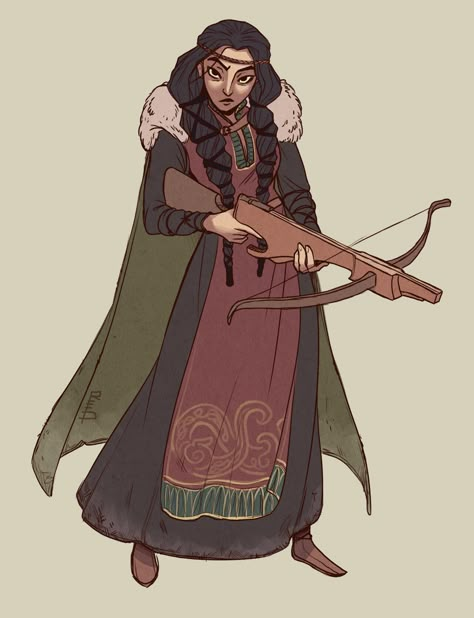 ArtStation - Witcher TTRPG Character Design, Rachel Denton Viking Character, Model Sheet, Pinturas Disney, Poses References, Crossbow, Red Art, Oui Oui, Fantasy Inspiration, Character Creation