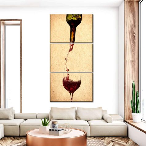 Art And Craft Wall Hanging, Wine Wall Art Decor, Diy Textured Wall, Diy Textured Wall Art, Textured Art On Canvas, Multi Canvas Painting, Art Du Vin, Wine Artwork, Tattoo Wall Art