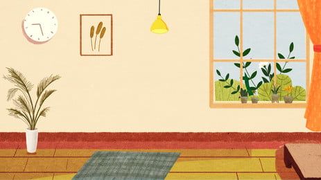 painted warm home living room background design Room Background Drawing, Living Room Cartoon, Living Room Illustration, Classroom Background, Room Illustration, Modern Style Living Room, Zoom Background, Living Room Warm, Living Room Background