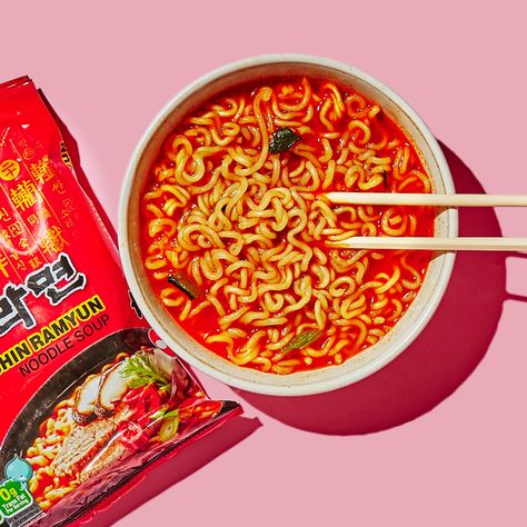 Everything’s Changing—Except For My Love For Shin Ramyun | Bon Appétit Ramyun Aesthetic, Korean Instant Noodles, Spicy Ramen Noodles, Shin Ramyun, Korean Noodles, Ramen Noodle Soup, Spicy Ramen, Instant Ramen, Filling Dinner