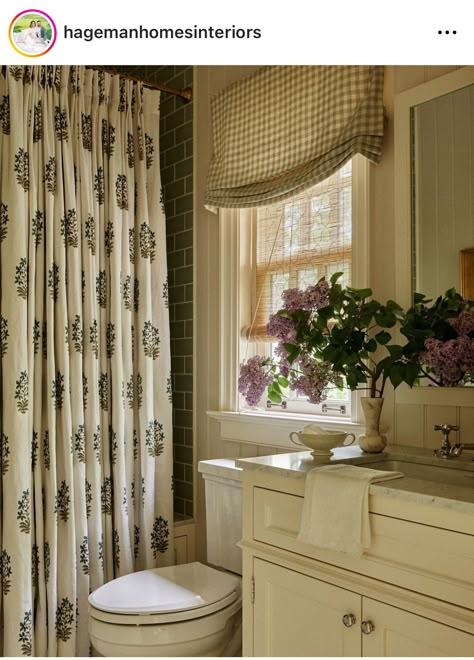 Cindy Hattersley, Martha Stewart Home, Historic Renovation, Cottage Bathroom, Custom Shower Curtains, Simple Room, Coastal Interiors, Dream Bathrooms, Kids Bath