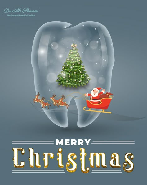 May your holidays' sparkle ✨ with joy 💃🏻 and laughter 😁 Wishing you all a lovely Christmas time. ☃️❄️ New Year Ads Creative, Tooth Art, Dental Clinic Logo, Dental Social Media, Dental Images, Dental Posters, Kids Dentist, Dental Photography, Dental Fun