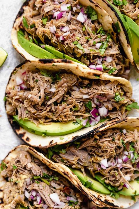 Pork Mexican, Mexican Pork Recipes, Tortilla Taco, Crockpot Fajitas, Mexican Slow Cooker, Mexican Pulled Pork, Pork Carnitas Slow Cooker, Mexican Pork, Slow Cooked Pork