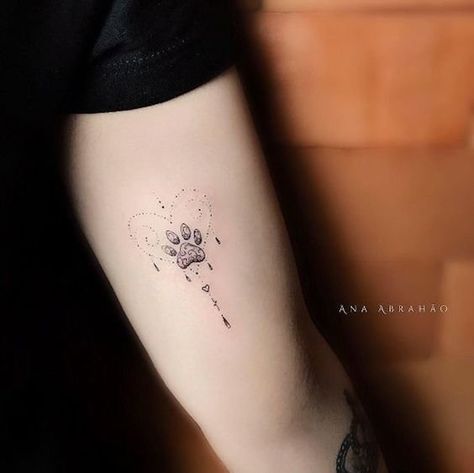 Paw Print Tattoos, Pawprint Tattoo, Dog Paw Tattoo, Paw Tattoo, Memorial Tattoos, Dog Tattoos, Dog Paw, Piercing Tattoo, Mini Tattoos