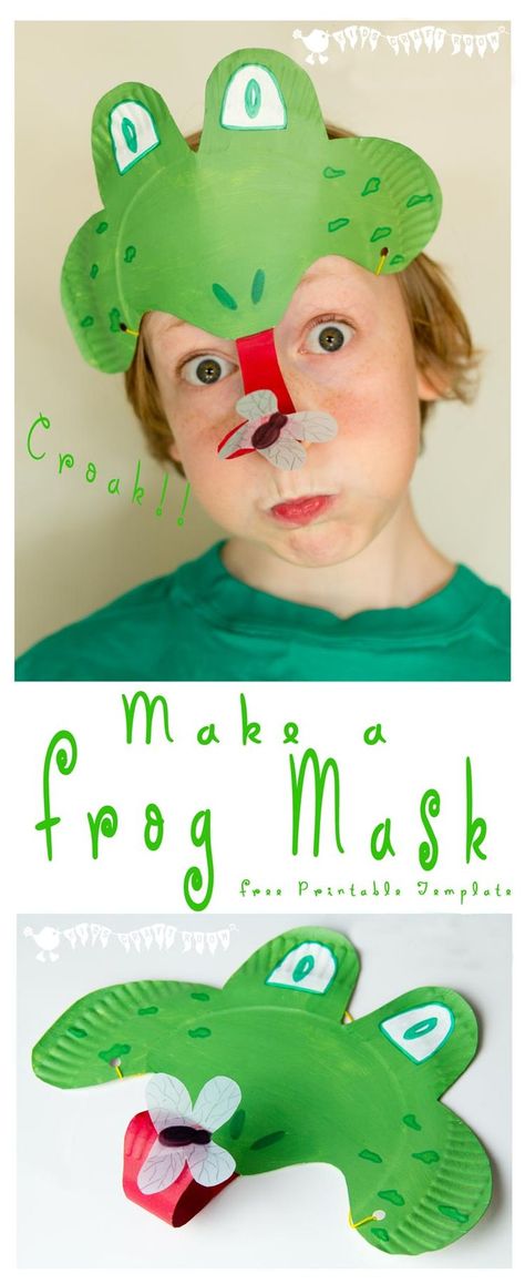 Make a curly tongued, fly catching Paper Plate Frog Mask, perfect for Spring and Summer play activities. Croak, Croak, Ribbit! Book Parade, Paper Frog, Frog Mask, Cave Quest, Paper Plate Art, Teaching Hacks, Books Crafts, Book Costumes, October Ideas