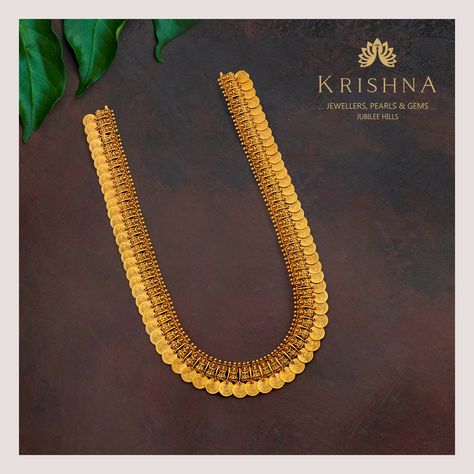 Deity lakshmi inspired kasu haram necklace crafted in nakshiworkmanship with Rubies, yellow gold light up the goldenwoman glow. For more details Contact Us @ +91-7093324141. #krishna.jewellers.jubileehills #goldkasuhaar #weddingjewellery #longhaarnecklace#kasumala #weddingjewelleryset #bridaljewellery #bridaljewelry #goldjewellerydesign #bridaljewelery #wedding #weddings #bridalshower #br Traditional Wear For Women, Kasu Malai, Krishna Jewellery, Kasu Necklace, Kasu Haram, Indian Traditional Wear, Gold Temple Jewellery, Gold Jewels Design, Bridal Jewelery