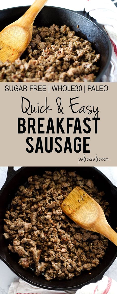 Whole30 Sausage Recipe, Bison Breakfast Sausage, Best Breakfast Sausage Recipe, Low Sodium Breakfast Sausage, Easy Breakfast Sausage Recipes, Whole 30 Breakfast Sausage, Whole30 Breakfast Sausage, Whole30 Sausage, Breakfast Sausage Recipe