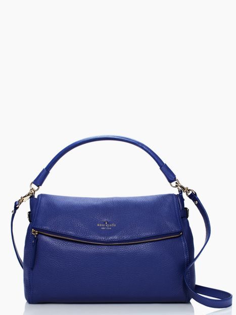 Kate Spade Cobble Hill Little Minka handbag in Atlantic blue, also available in a rich black Navy Blue Handbags, Burgundy Purse, Kate Spade Disney, Kate Spade Purse Black, Cobble Hill, Blue Handbags, Blue Purse, Handbags And Purses, Kate Spade Purse