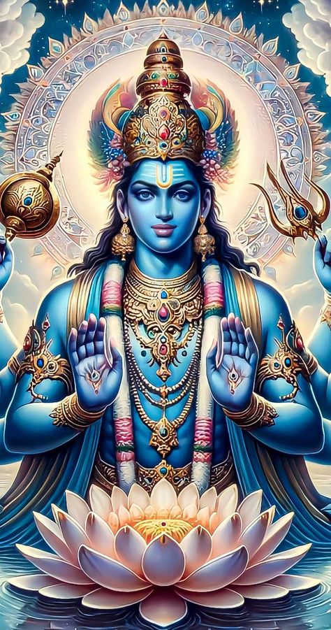 Vishnu Ji Hd Wallpaper, Narayana Lord Wallpaper, Maha Vishnu Images Hd, Vishnu Lakshmi Images, Surya Dev Images, Vasudev Krishna, Vishnu Dev, Surya Narayan, Lucky Things