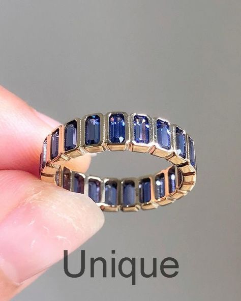 Blue Sapphire Eternity Band, Sapphire Eternity Band, Promise Band, Sapphire Wedding Band, Blue Sapphire Gemstone, Sapphire Band, Women's Rings, Engagement Band, Stacking Bands