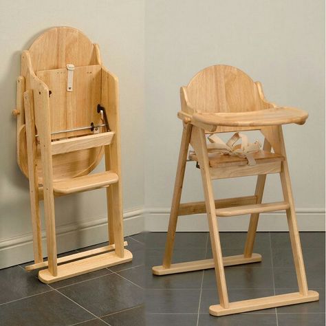 Baby Chairs Diy, Wooden Baby High Chair, Baby High Chairs, Wood High Chairs, Folding High Chair, Vintage High Chairs, Wooden High Chair, Wooden High Chairs, Wayfair Living Room Chairs