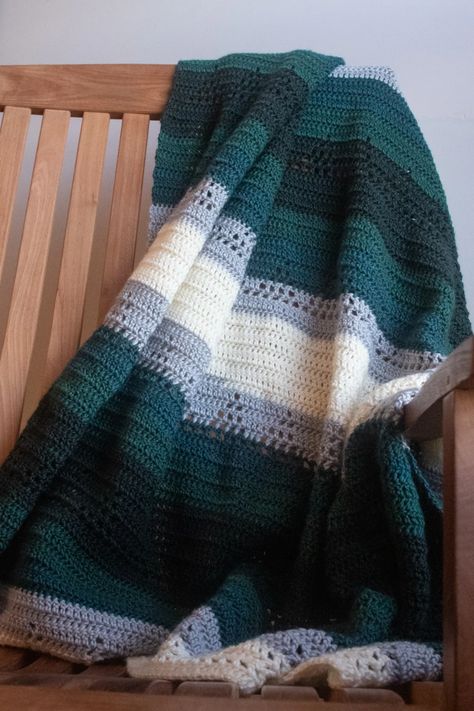 Masculine Crocheted Blankets, Crochet Blanket Ideas For Men, Crochet Blanket For Man, Crochet Mens Blanket, Manly Crochet Blanket, Crochet Blanket For Boyfriend, Cabin Crochet Blanket, Crochet Blanket For Men, Cabin Crochet