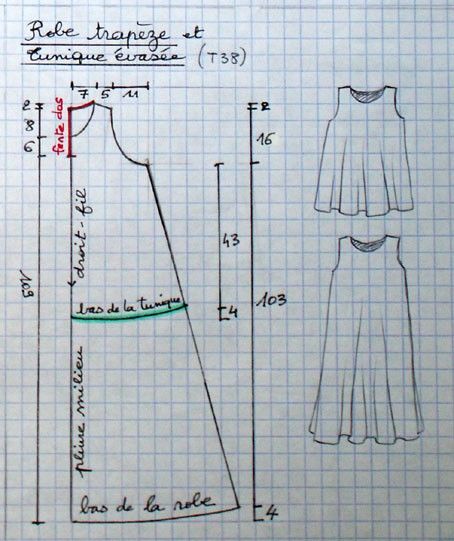 Sew Ins, Trapeze Dress, Couture Sewing, Pattern Drafting, Diy Couture, Dress Sewing Patterns, Sewing Patterns Free, Free Sewing, Sewing Techniques