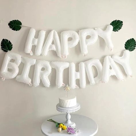 US $3.38 45％ Off | 13pcs White Happy Birthday Balloon Foil Letter Ballons Baby Shower Kids Birthday Party Decoration Adult Balloon Banner Globos Happy Birthday Letter Balloons, Baby Shower Ballons, Letter Throw Pillows, Ballon Banner, Happy Birthday Foil Balloons, Happy Birthday Balloon Banner, Kids Birthday Party Decoration, Eid Al-adha, Happy Birthday Lettering