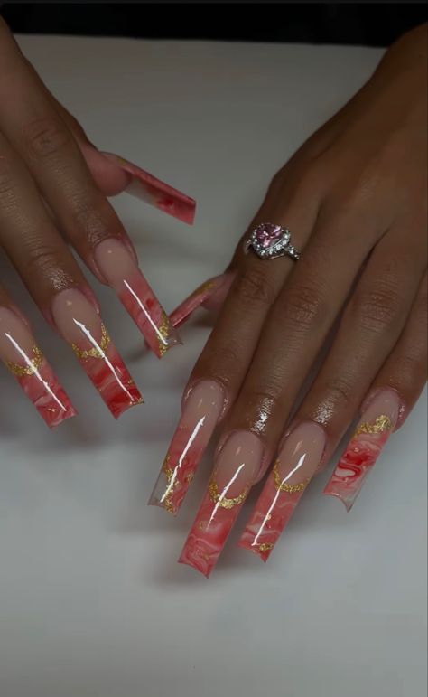 Acrylic Inspiration, Nail Pics, Nails With Gold, Nails Inspired, Baddie Nails, Cute Acrylic Nail Designs, Seasonal Nails, Exotic Nails, Unique Acrylic Nails