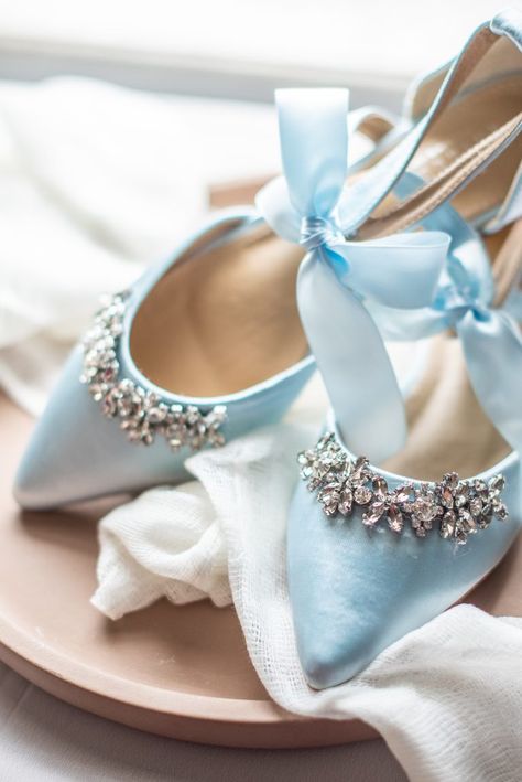 Southern Style Wedding, Fox Photo, Blue Bridal Shoes, Blue Wedding Shoes, Wedding Shoes Flats, Wedding Flats, Dusty Blue Weddings, Pointy Toe Flats, Blue Bridal