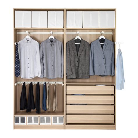 Related image Shallow Wardrobe, Shallow Closet Ideas, Shallow Closet, Ikea Wardrobes, Narrow Wardrobe, Wardrobe Ikea, Pax Ikea, Smart Closet, Closet Clothes Storage