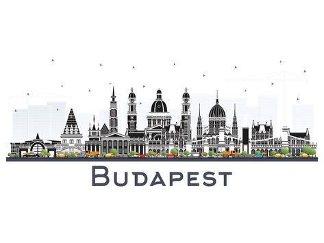 Budapest by Igor Sorokin Travel Stickers, Budapest Hungary, Travel Scrapbook, City Skyline, Hungary, Budapest, Global Community, Photo Book, Illustration Design