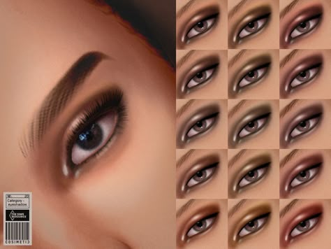 Sims 4 Cc Smokey Makeup, Sims 4 Eyeshadow, Sims 4 Cc Eyes, Die Sims 4, Smoky Eyeshadow, Makeup Cc, Cute Eyeshadow Looks, Cc Mods, Pelo Sims