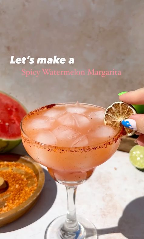 Spicy Watermelon Margaritas — Join Jules Wine Mixed Drinks, Spicy Watermelon, Watermelon Margaritas, Perfect Summer Drink, Watermelon Margarita, Boozy Drinks, Mixed Drinks Recipes, Party Food And Drinks, Pretty Drinks