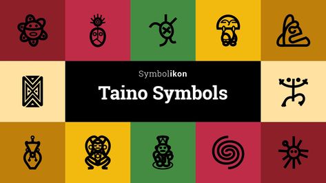 Taino Symbols meanings European Tribes, Taino Tattoos, Taino Symbols, Taino Indians, Puerto Rico Art, Visual Library, Protection Symbols, Moon Symbols, Buddhist Symbols