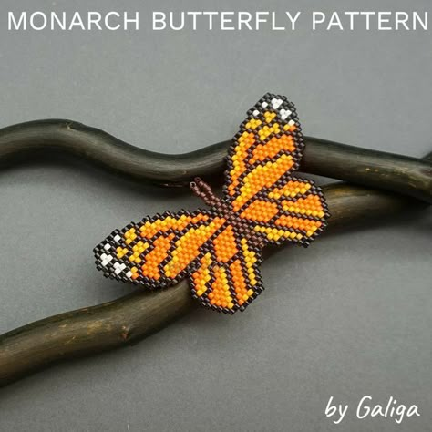 Monarch Butterfly Pattern, Bracelet Loom, Miyuki Beads Pattern, Beaded Candle, Bohemian Rainbow, Beaded Patterns, Loom Jewelry, Beadwork Earrings, Tea Candle