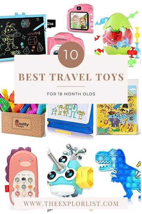 One Year Old Road Trip Activities, Road Trip With 18month Old, Airplane Toys For Toddlers, Toddler Road Trip Activities 1 Year, Toys For 18month Old, Road Trip Basket, Travel Toys For Kids, Toddler Travel Toys, Top Toddler Toys