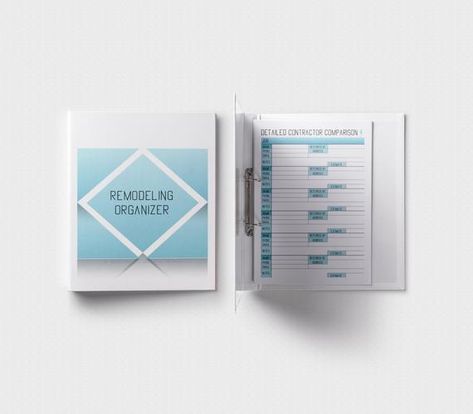 Home Renovation Planner Blue Printable Home Renovation/Remodeling Planning Building A House Checklist, Construction Planning, Renovation Planner, Owner Builder, Renovation Budget, Home Planner, Planner Organiser, Budget Spreadsheet, Binder Organization