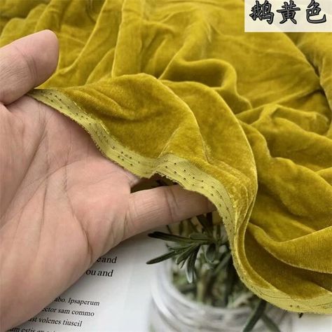 High-grade Real Velvet Mulberry Silk Fabric Solid Color Velvet Fabric According To The Sale of Meters Sewing Alibaba Express Div - AliExpress Mulberry Silk Fabric, Silk Velvet Fabric, Cheap Fabric, Gold Velvet, Silk Velvet, Fabric Width, Mulberry Silk, Sewing Dresses, Velvet Fabric