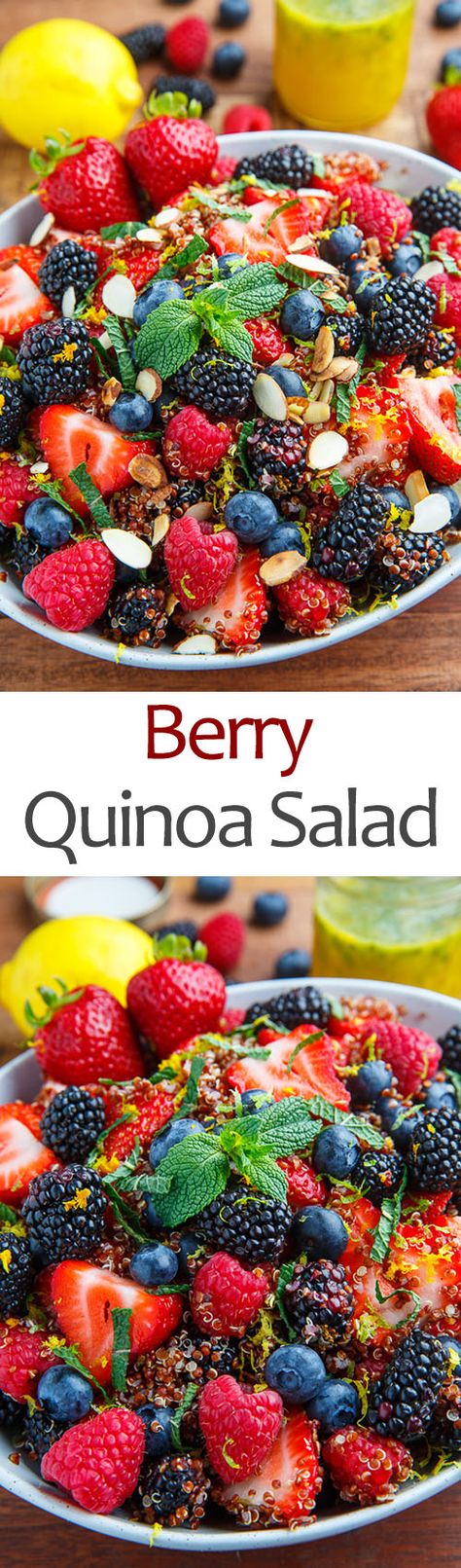 Berry Quinoa Salad Two Peas And Their Pod, Breakfast Salads, Healthy Fruit Salad, Dressing For Fruit Salad, Citrus Dressing, Red Quinoa, Quinoa Salad Recipes, Healthy Fruit, Fruit Breakfast