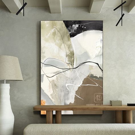 Abstract Painting Brown Beige, Abstract Painting Beige, Abstract Painting Acrylic Modern, Large Wall Canvas, Beige Painting, Abstract Painting Large, Large Canvas Painting, Painting Minimalist, Brown Painting