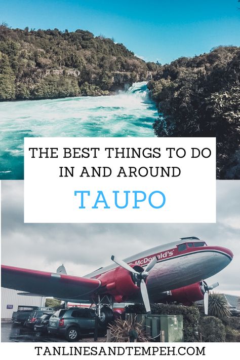 Find some inspiration for things to do in Taupo, New Zealand. Including the Tongariro Alpine Crossing, Taupo skydive, the world's coolest McDonald's, the Huka Falls, and more. You won't be bored with these Taupo activities! #taupo #tauponewzealand #taupothingstodo #taupoactivities #taupoenewzealandactivities #taupoguide #newzealandtravel Huka Falls, Taupo New Zealand, New Zealand North Island, Abel Tasman National Park, Scooter Rental, New Zealand Trip, Abel Tasman, Travel New Zealand, New Zealand North