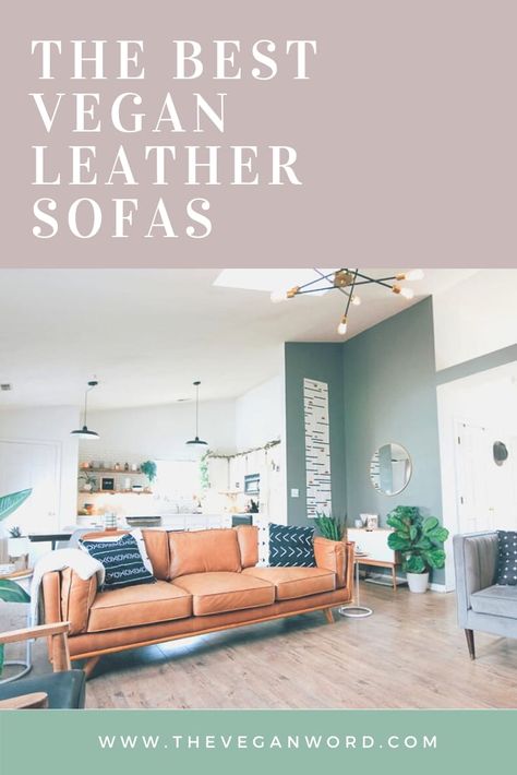 Vegan Leather Couch Living Room, Faux Leather Sofa Living Rooms, Vegan Leather Sofa, Hippie Living Room, Eco Sofa, Blue Leather Sofa, Tropical Living Room, Farmhouse Sofa, Leather Couches