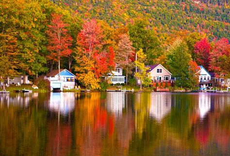 Vermont Foliage, Saranac Lake Ny, Vermont Fall, Saranac Lake, Burlington Vermont, New England Fall, Autumn Scenery, Autumn Beauty, Fall Pictures