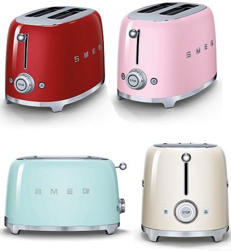 Smeg Kettle, Smeg Toaster, Major Kitchen Appliances, Back To The 50s, Retro Appliances, Color Combinations Paint, Kettle And Toaster, Diy Clock, Old Kitchen