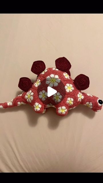 Crochet Granny Square Dinosaur, Granny Square Dinosaur, African Flowers, Dinosaur Plush, Granny Squares, Crochet Granny, Granny Square, Crochet Patterns, Square