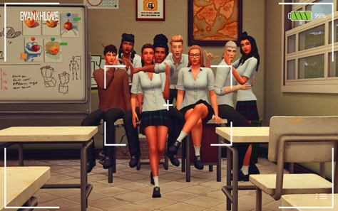 Sims 4 First Day Of School Pose, The Sims 4 Group Poses, Sims 4 Teen Posepack, Sims 4 School Poses, Sims 4 Friend Poses, Couple Standing Poses, Sims 4 Animations, The Sims 4 Pose, Pose Sims 4