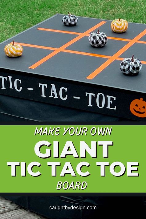 Outdoor Tic Tac Toe Diy, Diy Fall Festival Games For Kids, Giant Tic Tac Toe, Diy Tic Tac Toe Game, Tic Tac Toe Diy, Giant Backyard, Halloween Stations, Diy Tic Tac Toe, Turkey Bowling