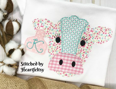 Cow Applique Design, Farm Applique Pattern, Machine Applique, Machine Embroidery Design, Digital Download by BigBeeApplique on Etsy Farm Applique, Cow Applique, 3d Templates, Creeper Minecraft, Appliqué Quilts, Machine Applique Designs, Farm Quilt, Applique Templates, Free Motion Embroidery